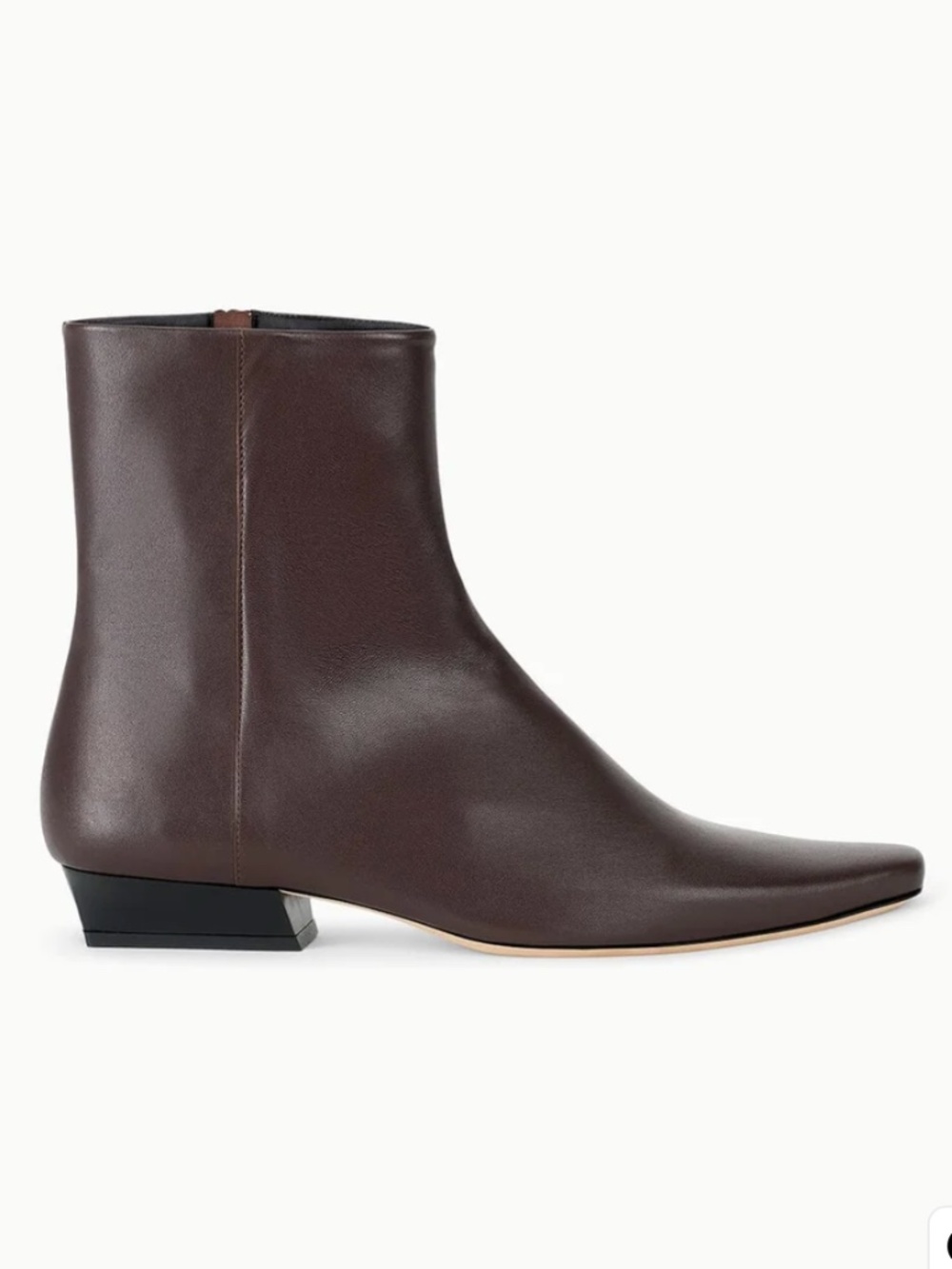 STAUD Wally Flat Ankle Boot - Espresso Brown- Size 42 (Runs Small)